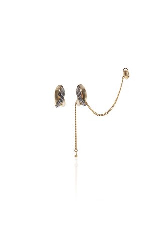 Greta Convertible Crystal-Embellished 12k Gold-Plated Earrings By Demarson | Moda Operandi