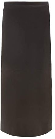 Leather Pencil Skirt - Womens - Black
