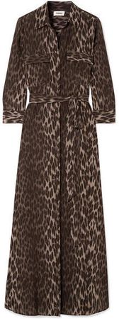 Cameron Leopard-print Silk Crepe De Chine Maxi Dress - Leopard print