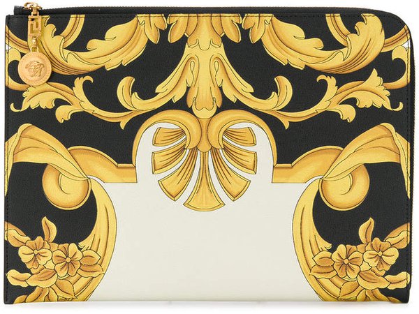 printed pouch clutch