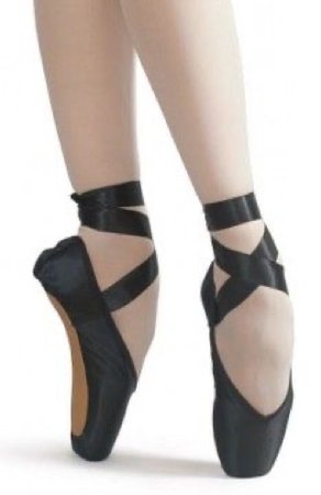 black pointe ballerina shoes