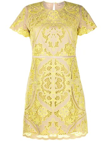 Shop TWINSET lace-panelled T-shirt dress with Express Delivery - FARFETCH