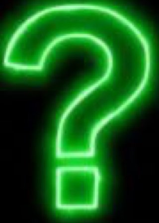 neon green question make sign