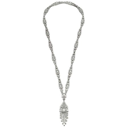 Janesich Art Deco Diamond Convertible Sautoir Necklace, Paris, circa 1930