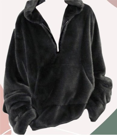 Comfy Half Zipped Hoodie (Black)