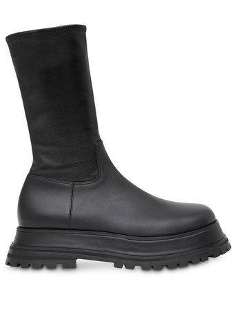 Burberry zip-up calf-length boots - FARFETCH