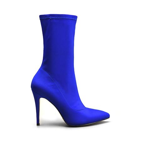 STRETCH FABRIC POINTED TOE ANKLE BOOTS - OhiChiic - Contemporary Women's Shoes at Affordable Prices