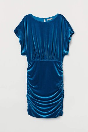 Velour Dress - Turquoise