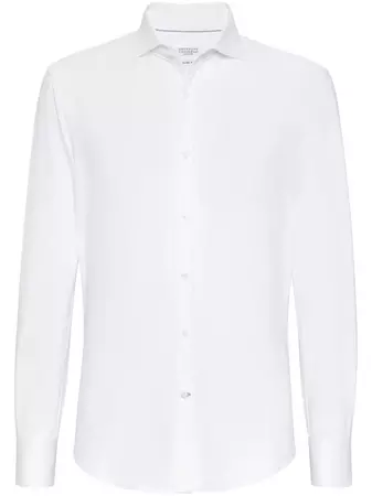 Brunello Cucinelli spread-collar Cotton Shirt - Farfetch