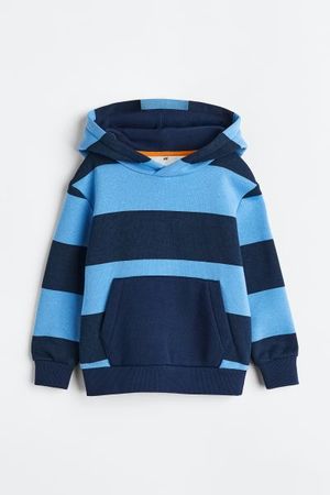 Hoodie - Dark blue/striped - Kids | H&M US