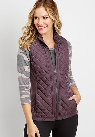 solid active puffer vest | maurices