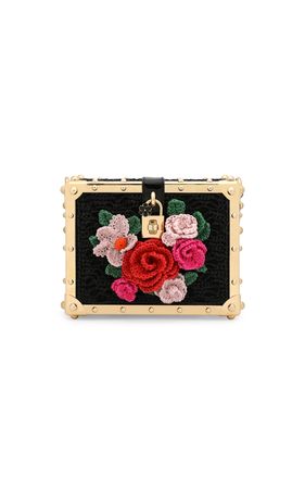 Dolce Crocheted-Flower Woven Raffia Box Bag By Dolce & Gabbana | Moda Operandi
