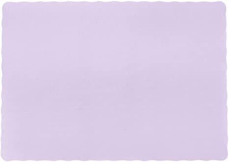 Amazon.com: Lavender Lilac Light Purple Paper Placemats Scalloped Edge | 50 per Pack: Home & Kitchen