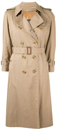 Pre-Owned over-the-knee belted trench coat