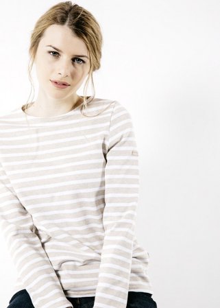 Women's Authentic Breton Striped Top | Long Sleeve with Scoop Collar | Saint James®
