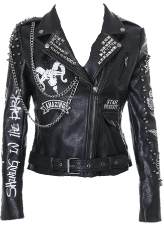 Biker punk jacket png