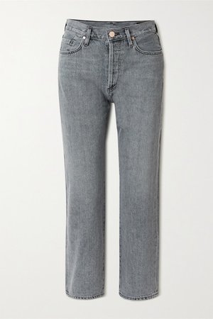 Net Sustain The Relaxed Straight Mid-rise Straight-leg Jeans - Gray