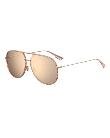 Dior Aviator Cutout Metal Sunglasses | Neiman Marcus