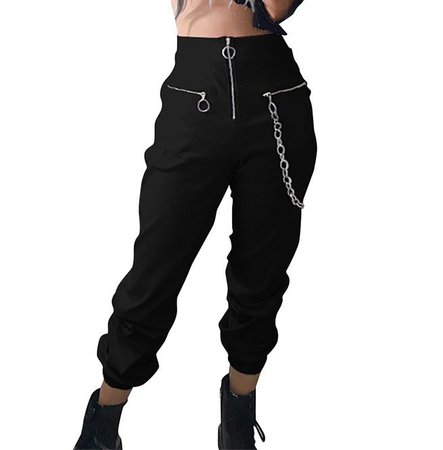 womens-high-waist-gothic-casual-zipper-hip-hop-black-chained-long-pants-rebelsmarket.jpg (655×665)