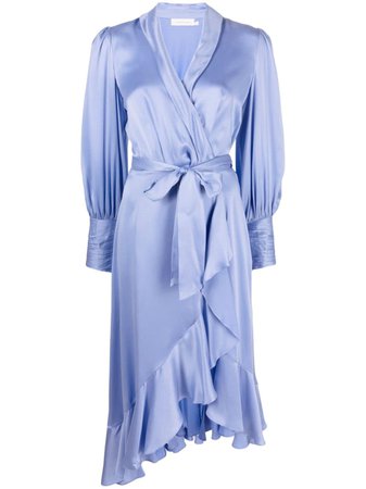 Shop ZIMMERMANN wrapped midi dress with Express Delivery - FARFETCH