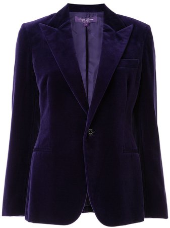 Purple Ralph Lauren Collection Velvet Blazer | Farfetch.com