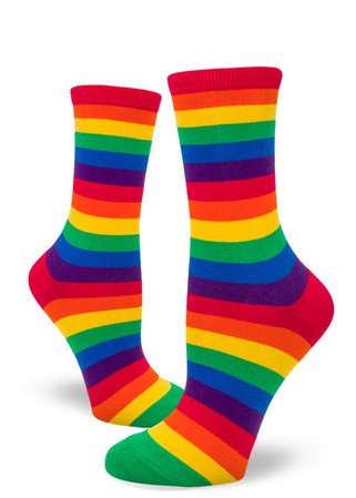 Rainbow Socks for Women | Colorful Striped Pride Socks - ModSock