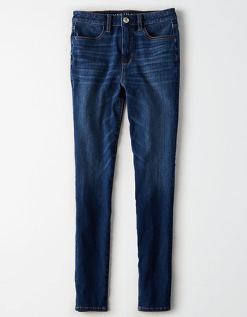 The Dream Jean Super High-Waisted Jegging, Royal Blue | American Eagle Outfitters