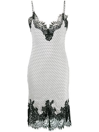 White Gold Hawk Star Print Silk Slip Dress | Farfetch.com