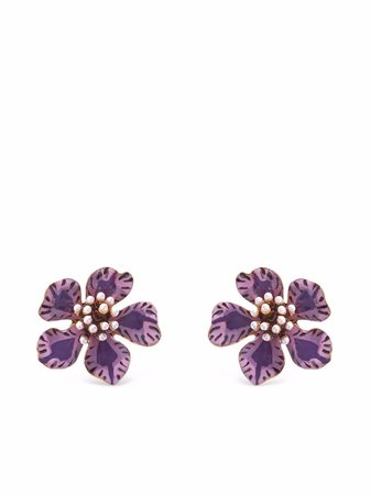 Oscar de la Renta wild flower earrings