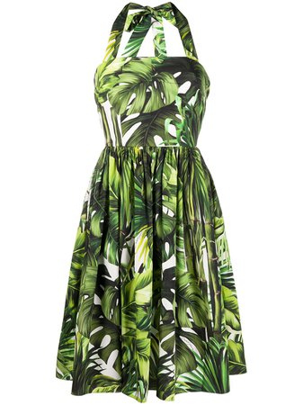 Dolce & Gabbana Neckholder-Kleid Mit Print - Farfetch