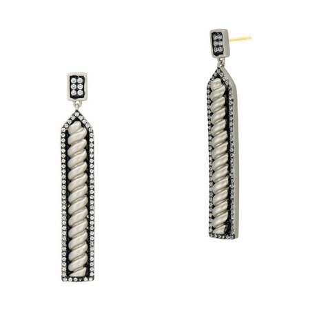 FREIDA ROTHMAN | Twisted Cable Linear Earring | Latest Collection of All Products