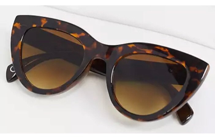 ASOS Monki Isla oversized round cat eye sunglasses in brown tortoiseshell