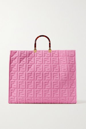 Pink Sunshine Shopper terry tote | Fendi | NET-A-PORTER