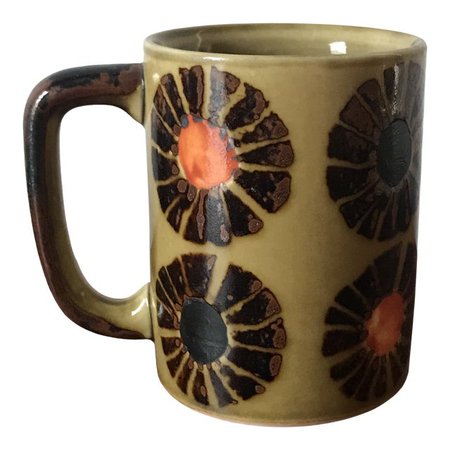 Vintage Mid-Century Modern Otagiri-Style Ceramic Mug | Chairish
