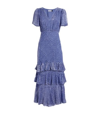Womens Rixo blue Silk-Blend Gilly Dress | Harrods # {CountryCode}