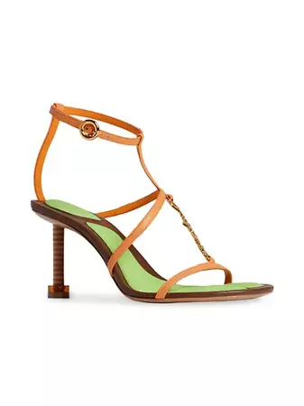 Shop Jacquemus Les Sandales Logo Leather High-Heel Sandals | Saks Fifth Avenue