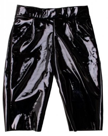 latex Bermuda shorts