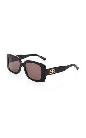 Square-Frame Acetate Sunglasses By Balenciaga | Moda Operandi