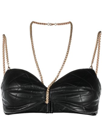 Seen Users quilted bralette top black SEEN072221 - Farfetch