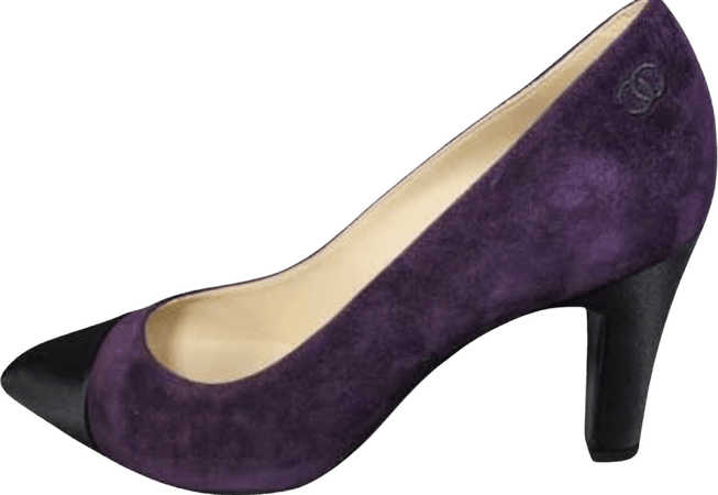 Chanel suede shoes purple