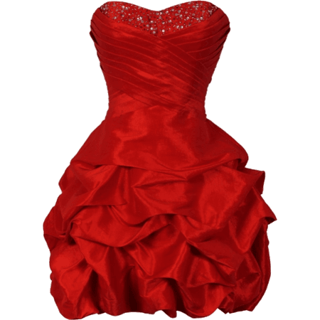 Red Dress Short Puff