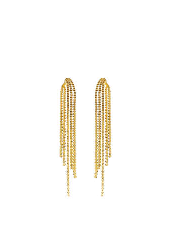 LYNN BAN Voss lab-sapphire & gold drop earrings