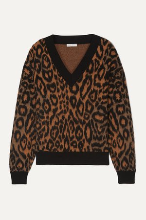 Sonia Rykiel | Leopard-jacquard wool-blend sweater | NET-A-PORTER.COM