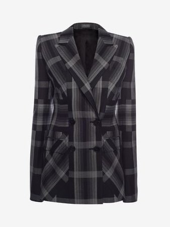 Panelled Wool Plaid Jacket | Alexander McQueen