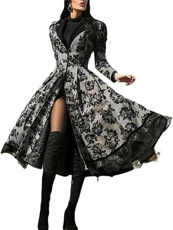 Amazon.com: Women's Gothic Lace Patchwork Dress Retro Steampunk Renaissance Dress Goth Bandage Dresses Sexy Halloween Costume : Sports & Outdoors
