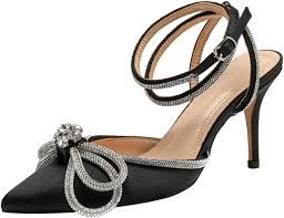 elegant diamond black heels for women - Google Search