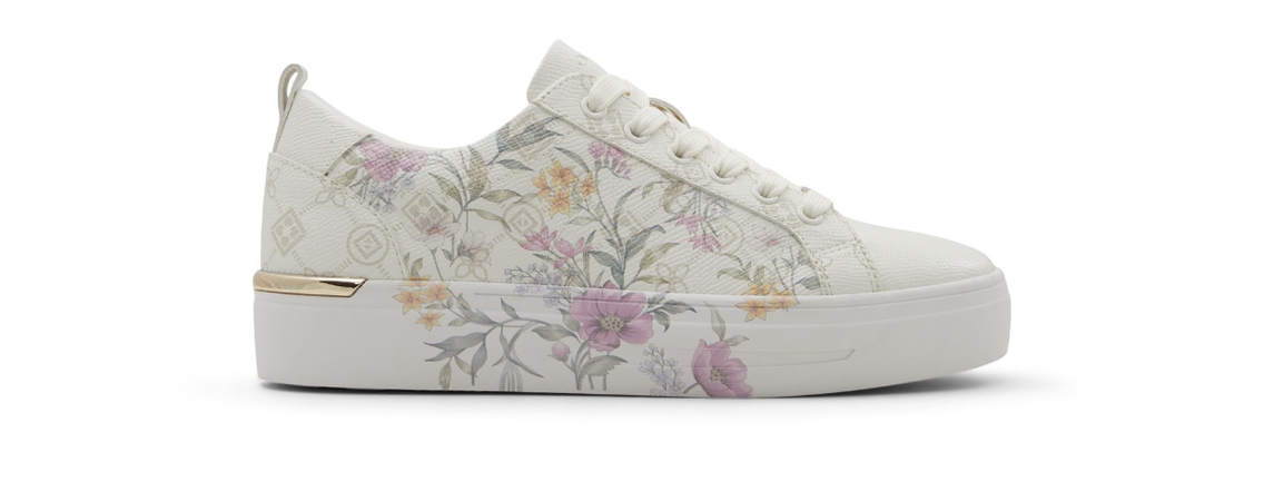 white floral shoe