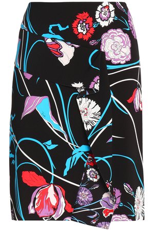 Wrap-effect floral-print crepe skirt | EMILIO PUCCI | Sale up to 70% off | THE OUTNET