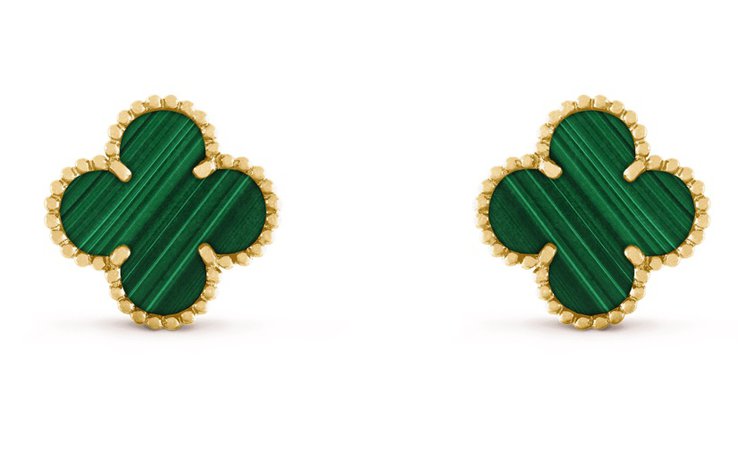 van cleef&arpels green earrings