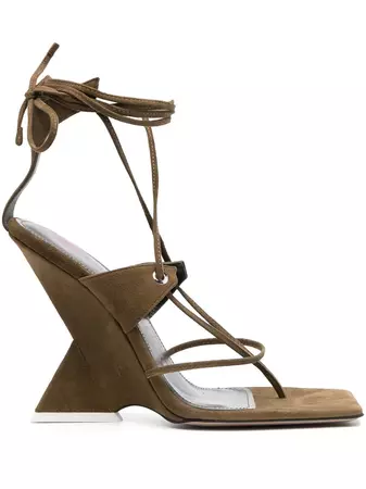 The Attico strap-detail open-toe Sandals - Farfetch